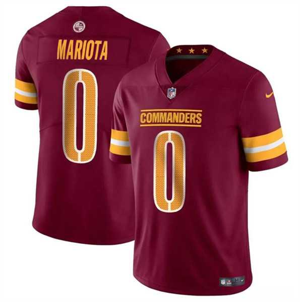 Men & Women & Youth Washington Commanders #0 Marcus Mariota Burgundy Vapor Limited Football Stitched Jersey->->NFL Jersey